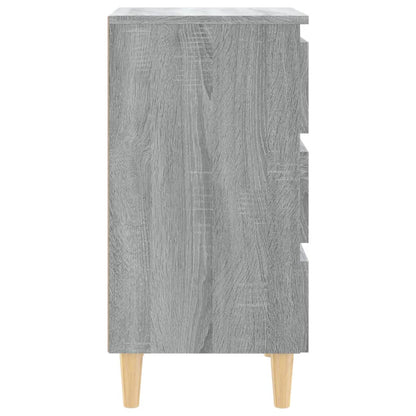 Mesitas De Noche 2 Uds Con Patas Madera Gris Sonoma 40x35x69 Cm_3