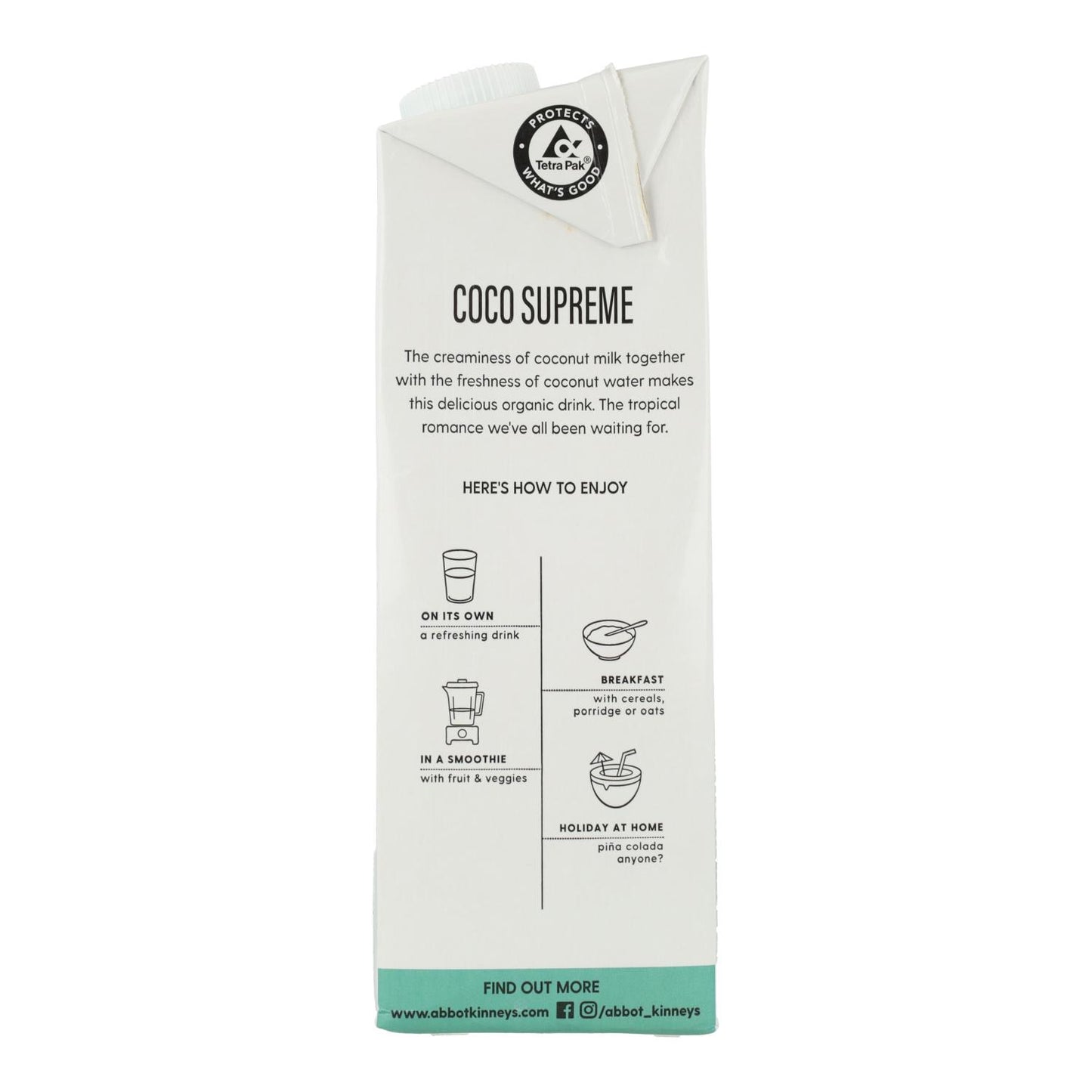 Bebida Vegetal de Coco Abbot Kinney Bio Supreme 1L