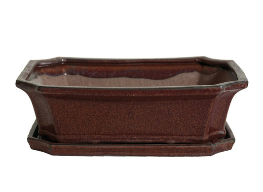 Tiesto Rectangular Rojo Con Plato 24x18x7cm_0
