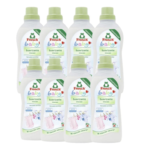 Embalagem de 8 amaciadores Baby Frosch 750 ml