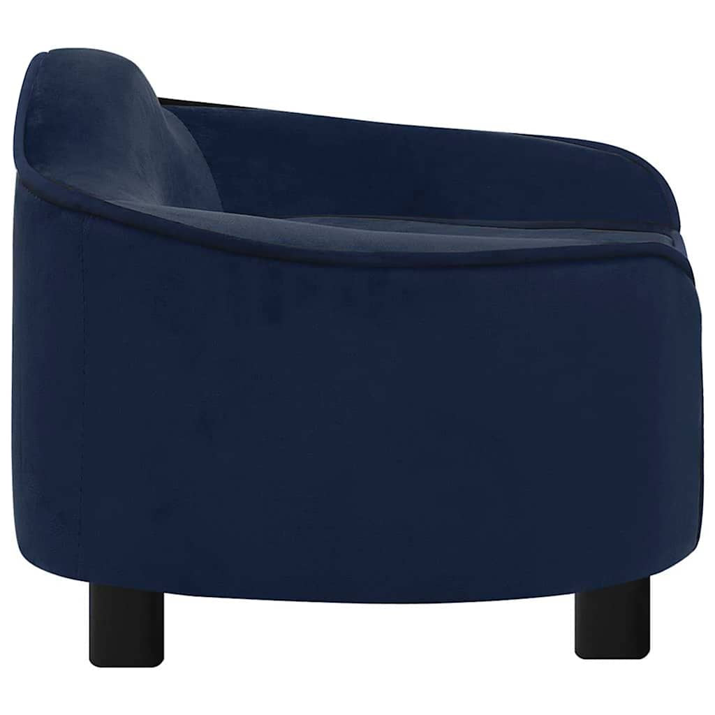 Vidaxl Sofá Para Perros Felpa Azul 67x47x36 Cm_3