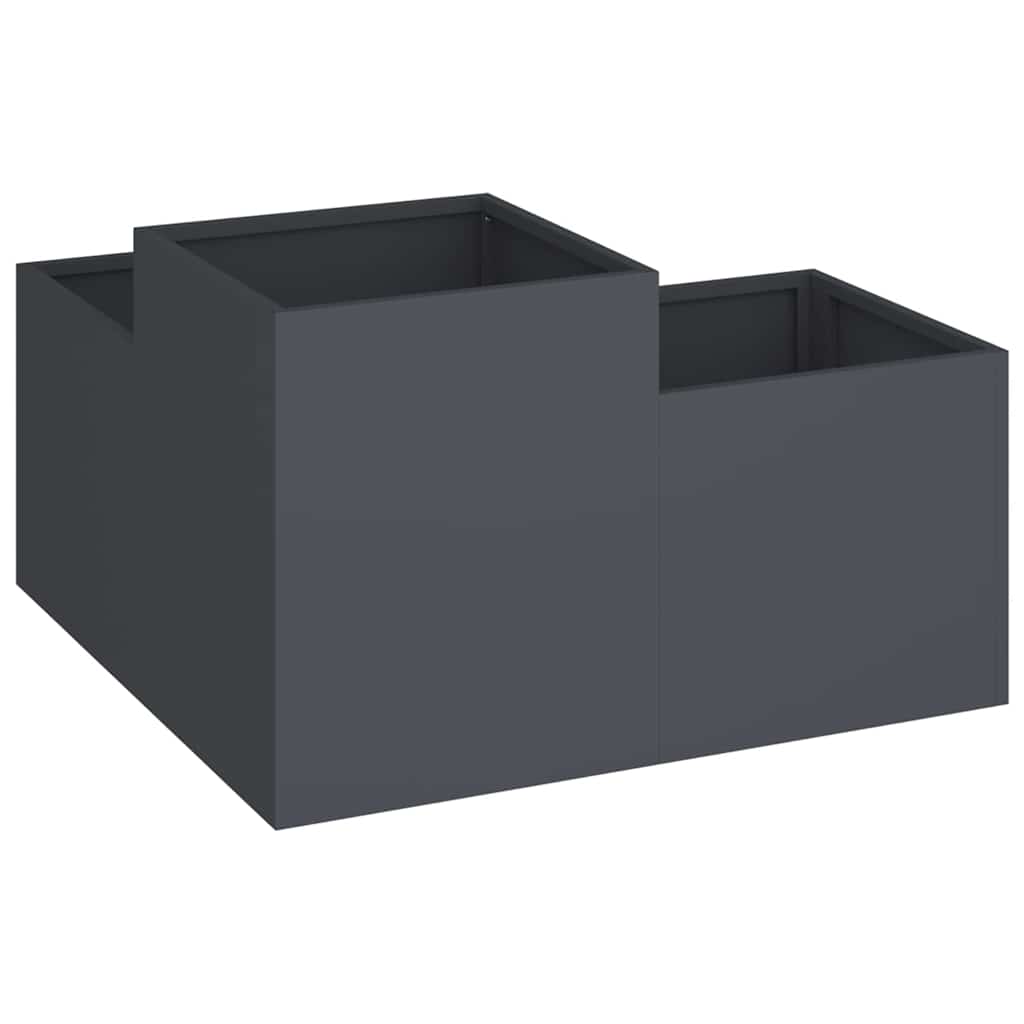 Maceta Para Jardín Antracita 80 X 80 X 48 Cm Acero_4