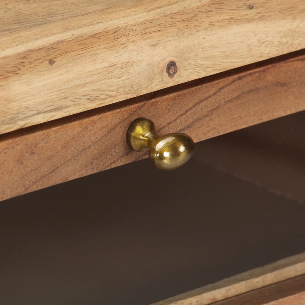 Mesa Consola De Madera Maciza De Acacia 90x35x76 Cm_4