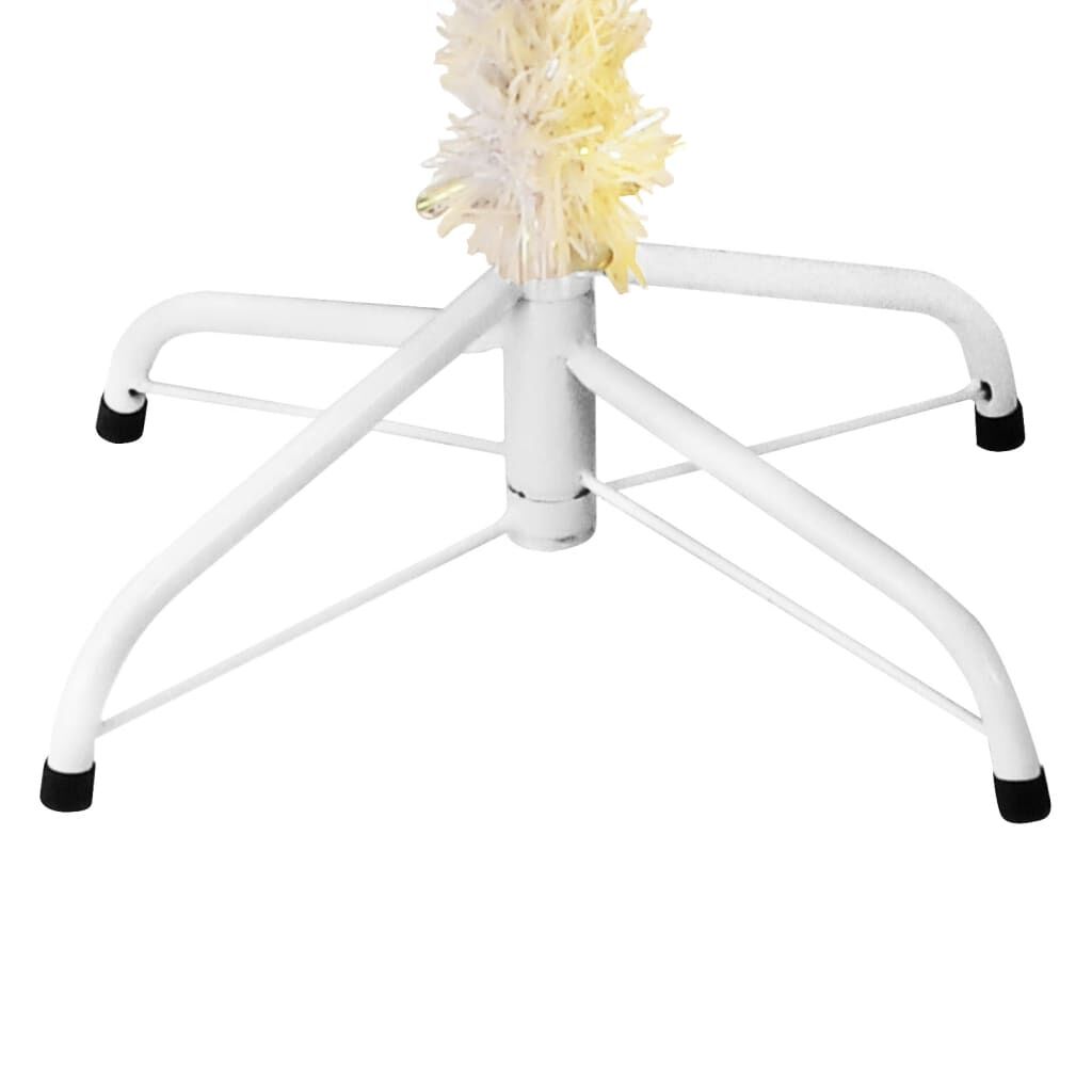 Vidaxl Árbol Navidad Artificial Puntas Iridiscentes Pvc Blanco 150 Cm_3