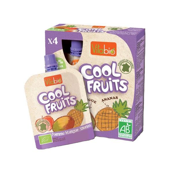 Pack 4x Cool Fruits Maçã-Manga-Ananás Vitabio 90 g