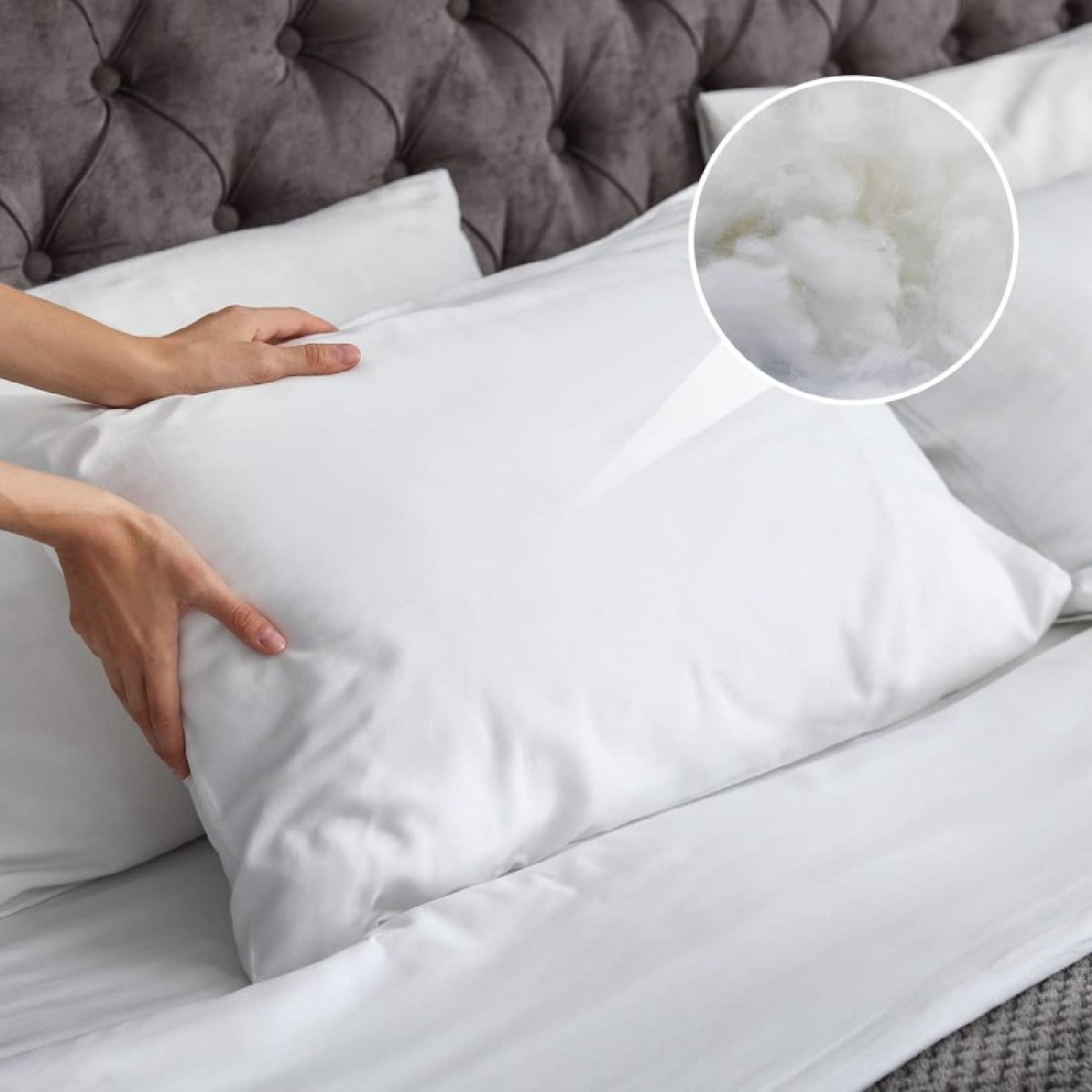 Cecotec Almohada Flow Purecomfort 135 Cm. Fibra Con Tacto De Seda Y Tratamiento Antiácaros Y Antibacterias Máximo Confor_2