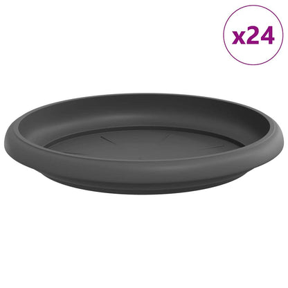 Bandeja Redonda Para Flores 24 Uds. Negro Ø 14 X 2 Cm Plástico_0