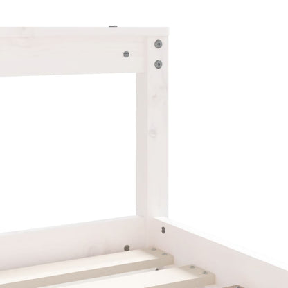Estructura De Cama Para Niños Madera De Pino Blanco 70x140 Cm / Vetonek_2