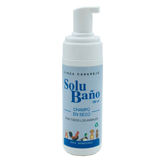 Champú En Seco Para Mascotas 150 Ml - Producto 100% Natural - Solubaño No Requiere Aclarado - Cuida La Piel_0
