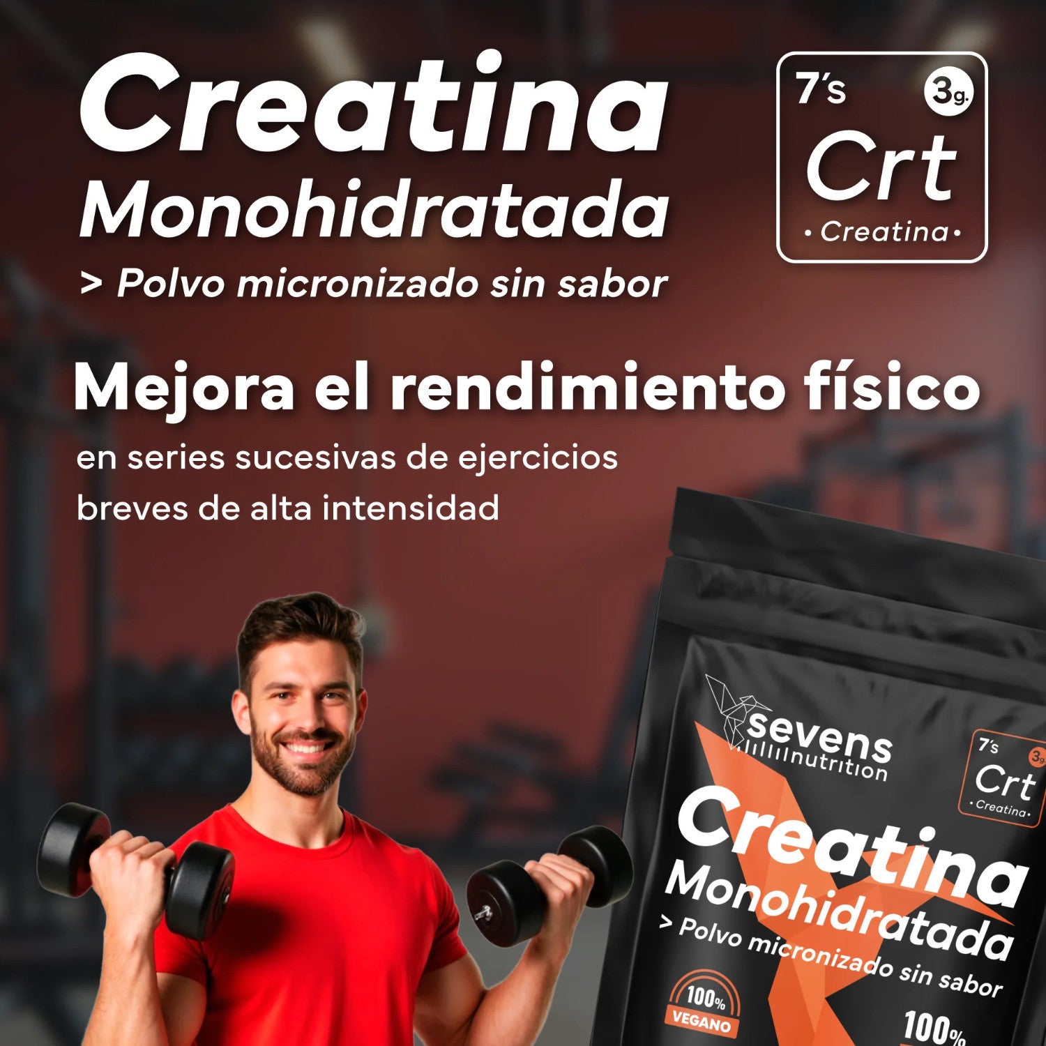 Creatina Monohidratada Sevens Nutrition 500 g