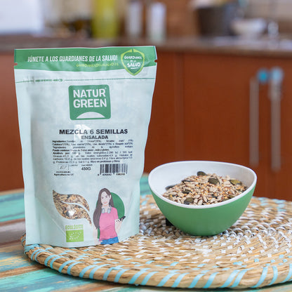 6 Mistura de Sementes para Salada, NaturGreen, 450g