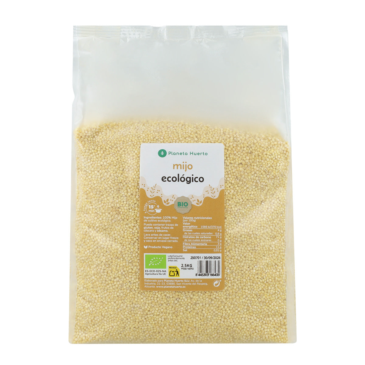 Milho descascado ECO Planeta Huerto 2,5 kg