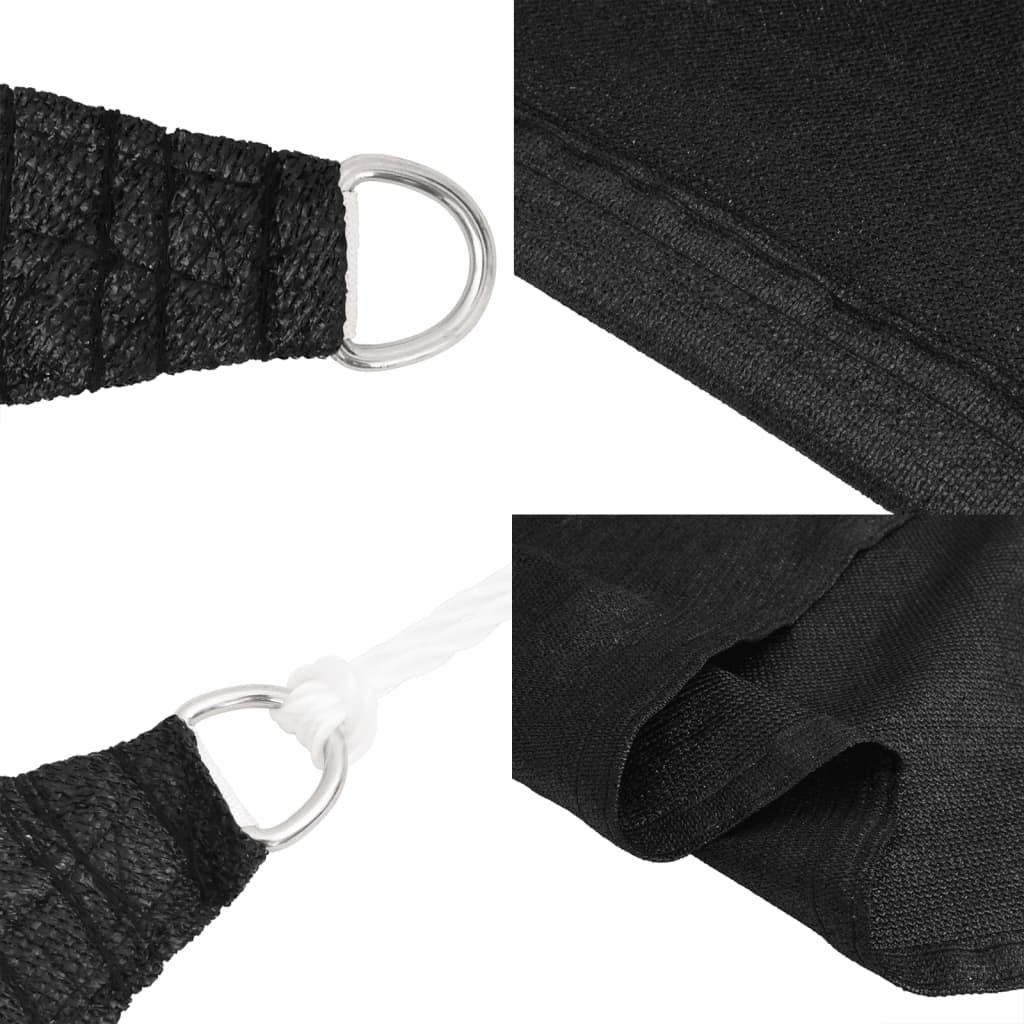 Toldo De Vela Negro Hdpe 160 G/m² 6x6x6 M_4