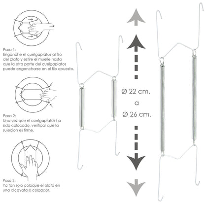 Cuelgaplatos Muelle Para Platos De Ø 22 A 26 Cm.