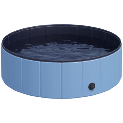 Pawhut Piscina Plegable Para Perros Bañera De Pvc Interior Y Exterior Ø100x30cm_1