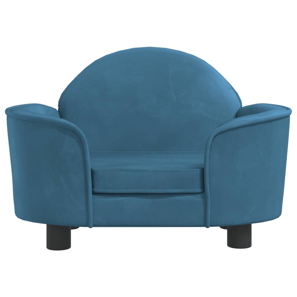 Cama Para Perros De Terciopelo Azul 66x40x45 Cm / Vetonek_3