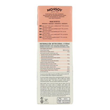 Bebida de arroz e avelã biológica Monsoy 1 L