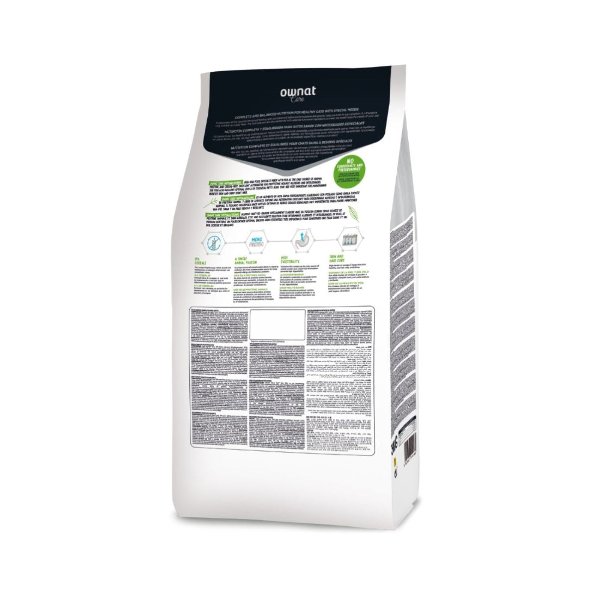 Ração hipoalergénica para gatos Ownat Care 3 kg