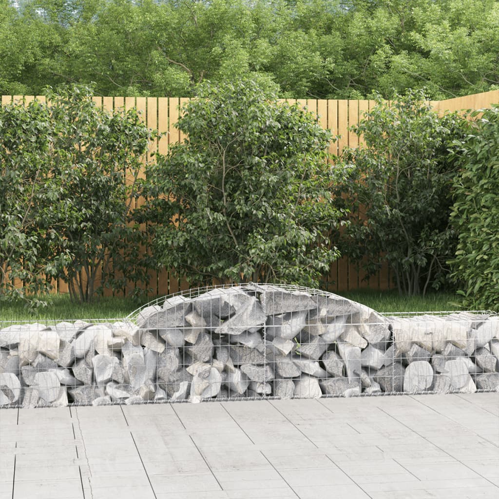 Cestas De Gaviones 8 Uds Forma De Arco Hierro 300x50x40/60 Cm_1