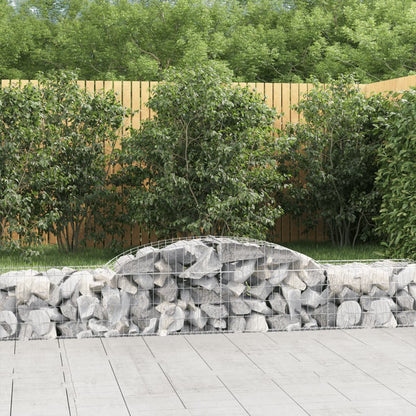 Cestas De Gaviones 8 Uds Forma De Arco Hierro 300x50x40/60 Cm_1