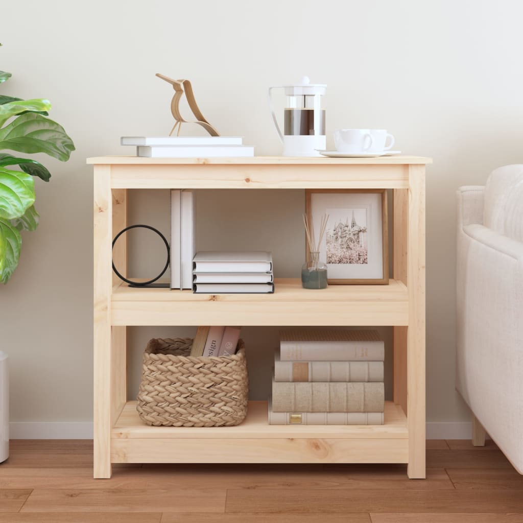 Mesa Consola Madera Maciza De Pino 80x40x74 Cm_1
