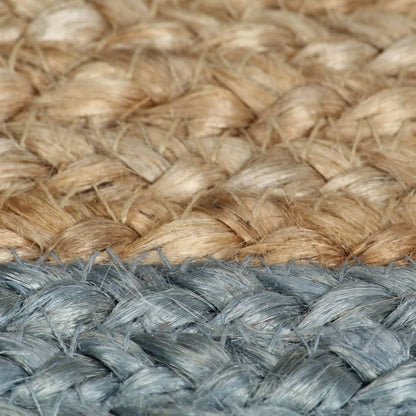 Alfombra Hecha A Mano De Yute Con Borde Verde Oliva 150 Cm / Vetonek_1