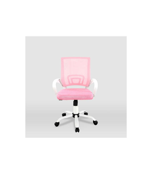 Silla De Estudio Juvenil Martina En Rosa Y Blanco. Alto: 88-98, Ancho: 57, Fondo: 53.5._0
