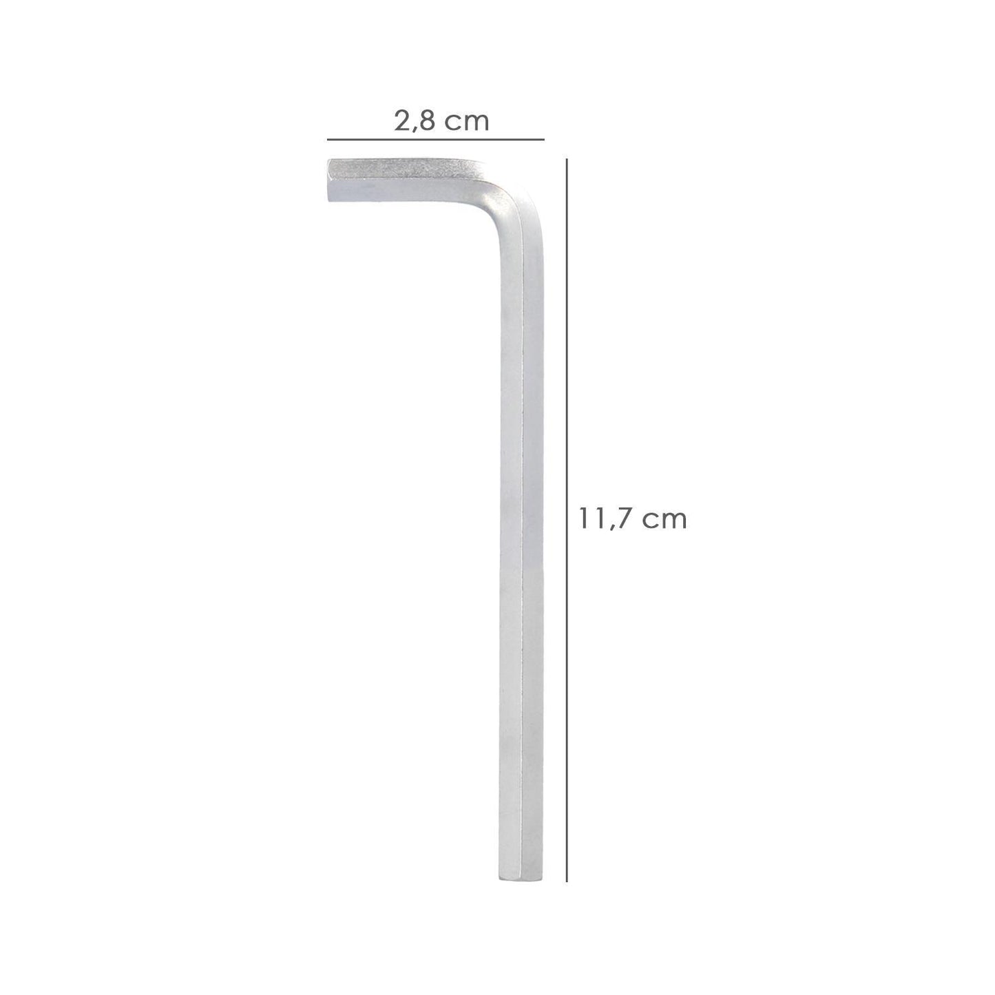 Llave Allen Larga Acero Cromo Vanadio Profesional 5,0 Mm. Llave Hexagonal, Llave Allen Taller Mecanica, Llave Allen Bricolaje