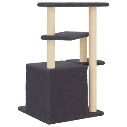 Rascador Para Gatos Con Postes De Sisal Gris Oscuro 83,5 Cm_5
