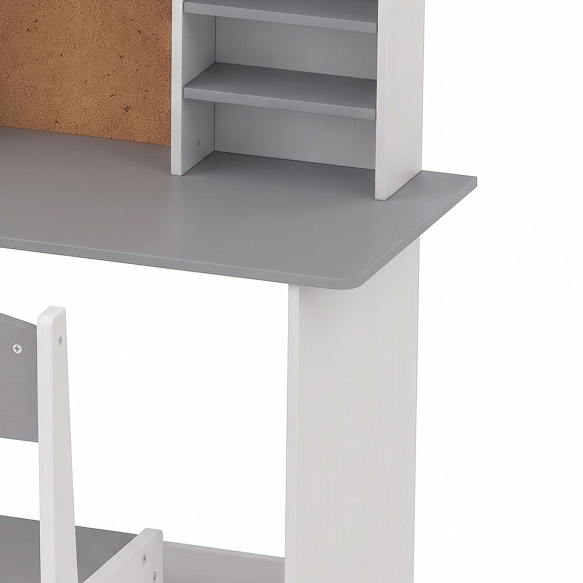 Secretária Infantil Com Cadeira Aiyaplay Mdf Cinzento 90x39x95 Cm_4