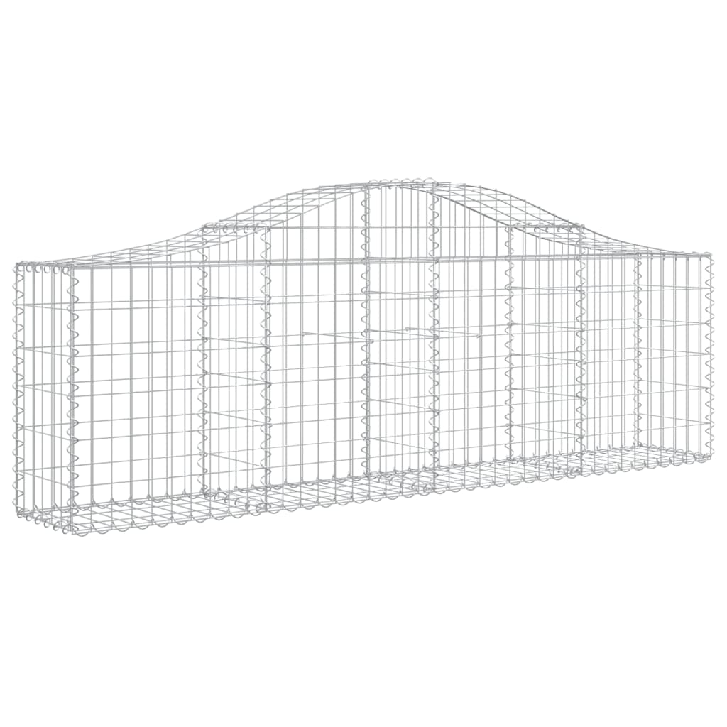 Cestas De Gaviones 13 Uds Forma De Arco Hierro 200x30x60/80 Cm_2