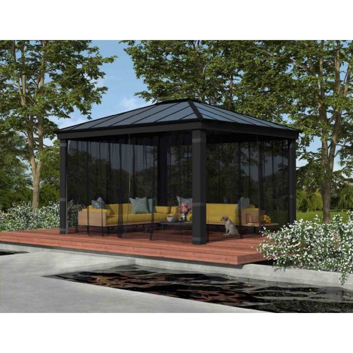 Conjunto de mosquiteiro para gazebo Dallas 422x483 Canopia