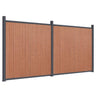 Painel De Cerca Wpc Marrom 353x186 Cm / Vetonek