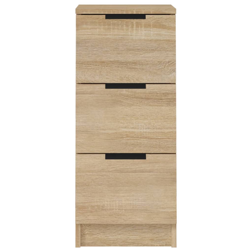 Aparadores 2 Uds Madera Contrachapada Roble Sonoma 30x30x70 Cm / Vetonek_3