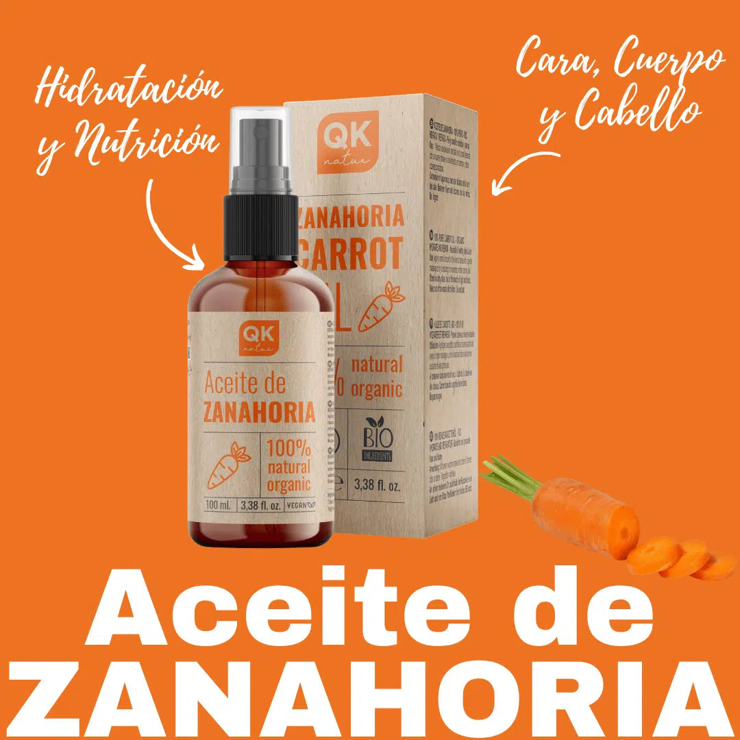 QKnatur - Aceite De Zanahoria 100ml. - 100% Puro Y Natural - Bronceador Natural - Hidrata Y Rejuvenece La Piel_4