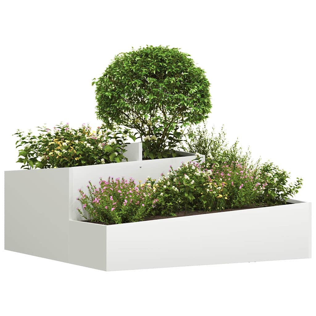 Macetero De Jardín Blanco 100 X 100 X 50 Cm_2