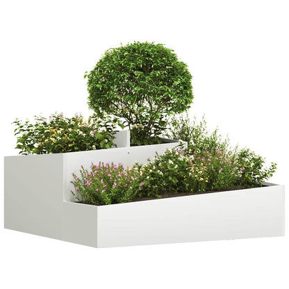 Macetero De Jardín Blanco 100 X 100 X 50 Cm_2