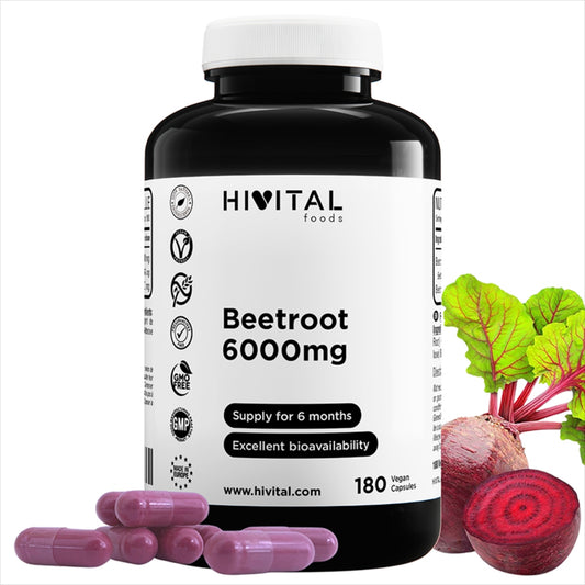Beterraba 6000 mg Hivital 180 cápsulas vegan
