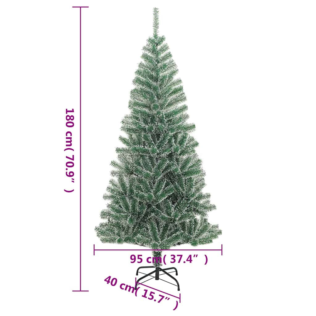 Vidaxl Árbol De Navidad Artificial Con 300 Led Bolas Y Nieve 180 Cm_2