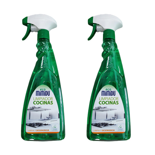 Embalagem de 2 sprays de limpeza de cozinha Mimidu ECO 750 ml 