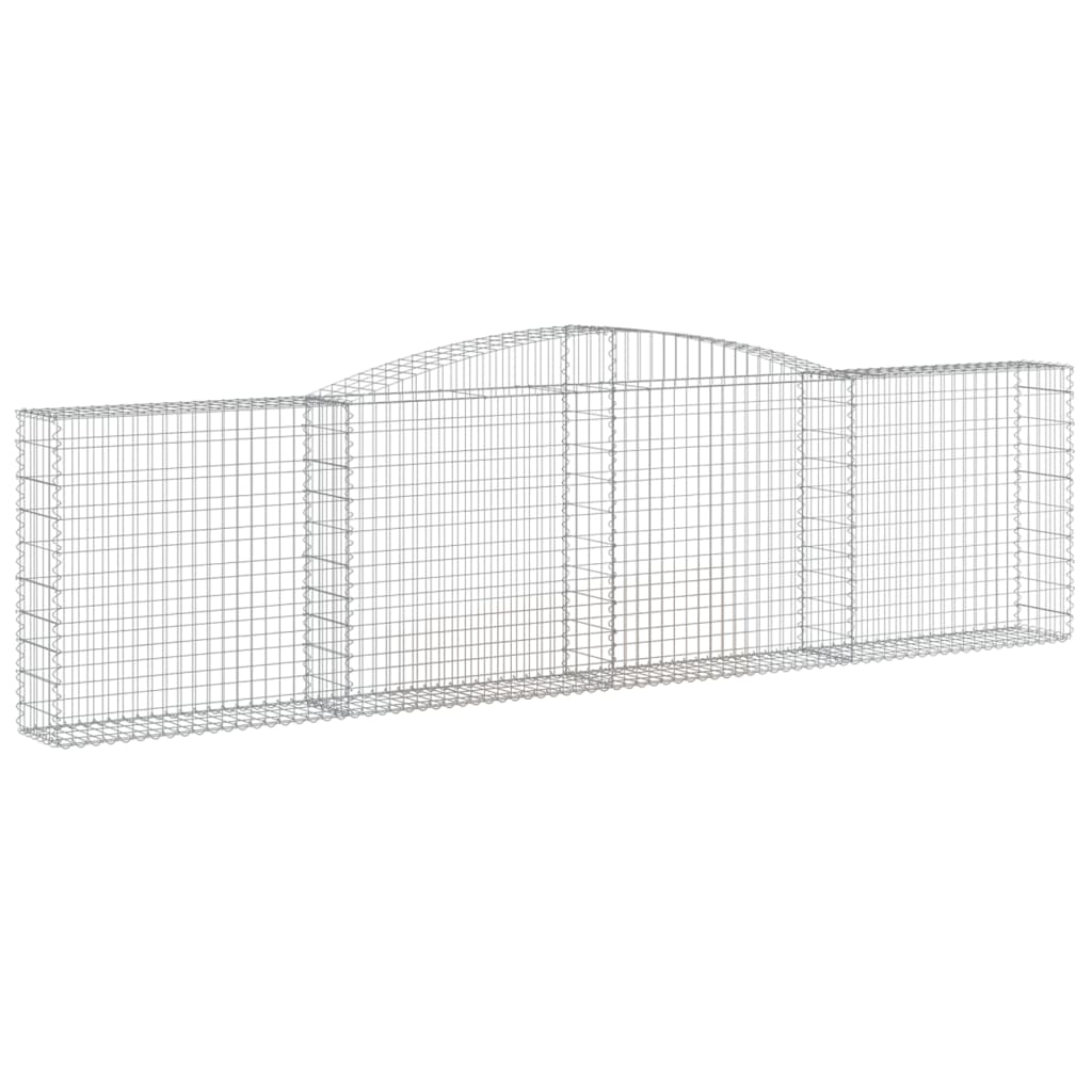 Cestas De Gaviones 9 Uds Forma De Arco Hierro 400x30x100/120 Cm_2