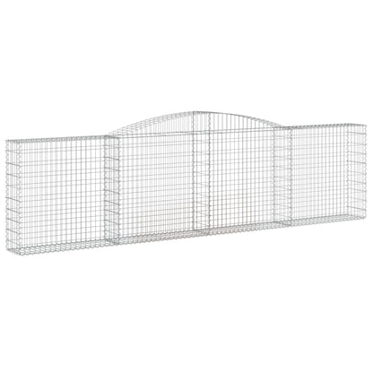 Cestas De Gaviones 6 Uds Forma De Arco Hierro 400x30x100/120 Cm_2