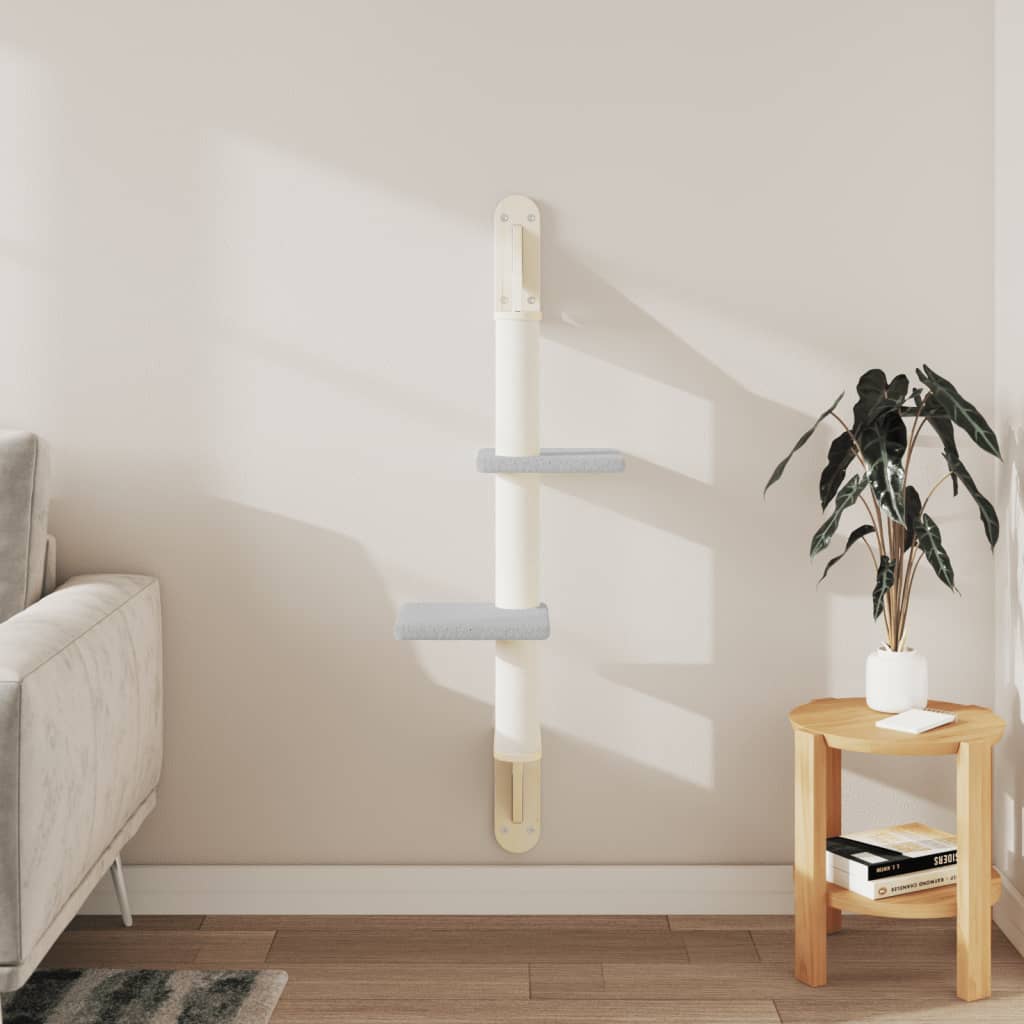 Árbol Rascador Para Gatos De Pared Gris Claro 108 Cm_2