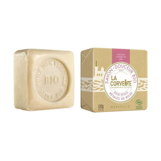 Barra de sabão natural Pétalas de Rosa La Corvette 100 g