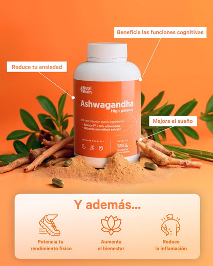 Ashwagandha Sensoril Adaptógeno Para Estrés Y Sueño Nutribrain 120 Cápsulas_3