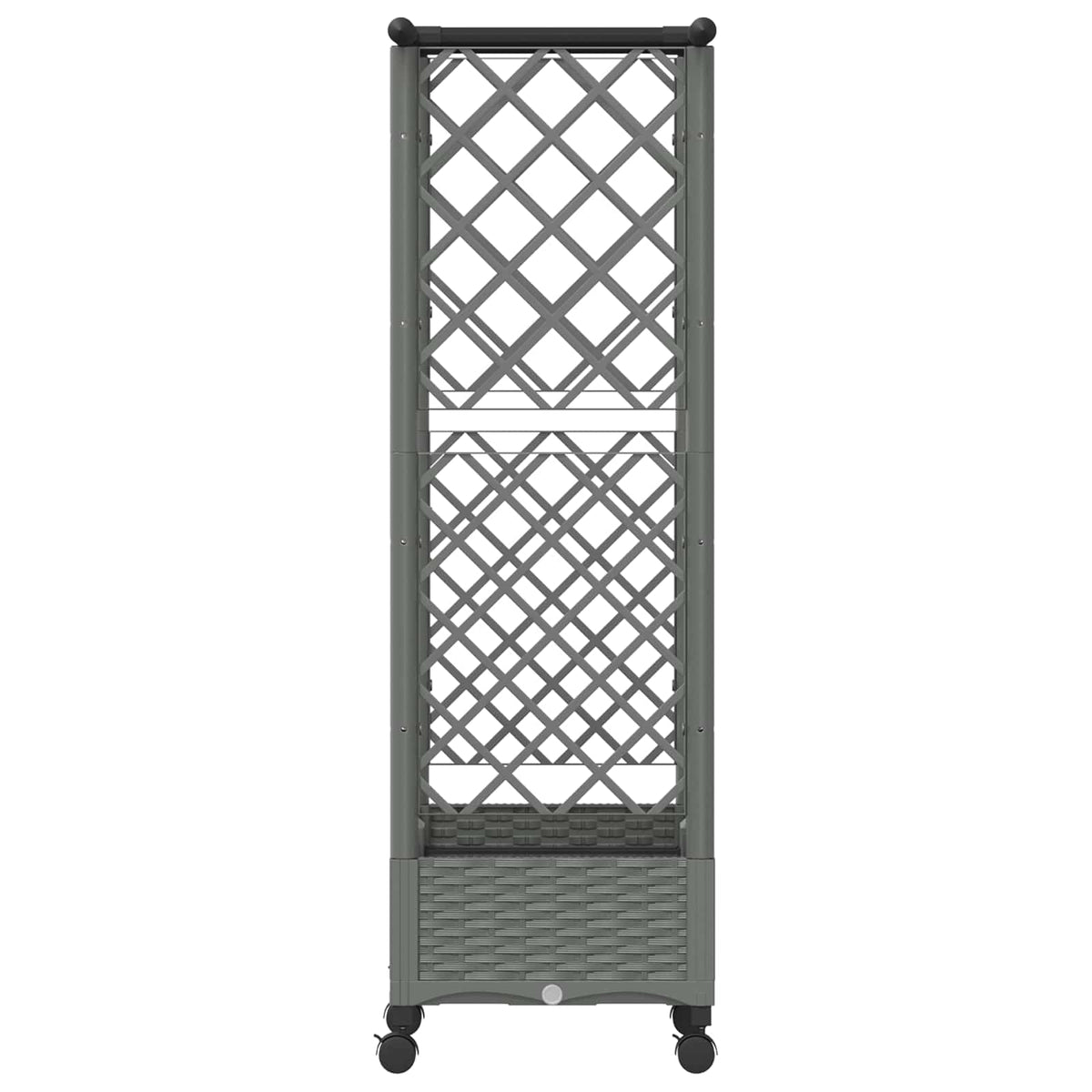 Cama Elevada Con Trellis Y Techo Gris Claro 122,5 X 40 X 127 Cm_4