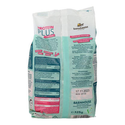 Krunchy Protein Plus Muesli de Morango e Baunilha BIO Barnhouse 325 gr