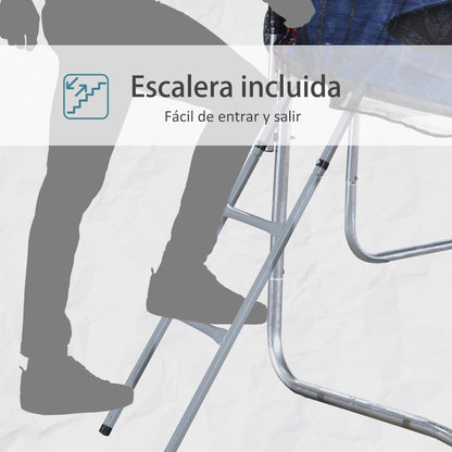 Homcom Trampolín De Exterior Multiuso Con Red Seguridad Y Escalera Carga 100kg_5