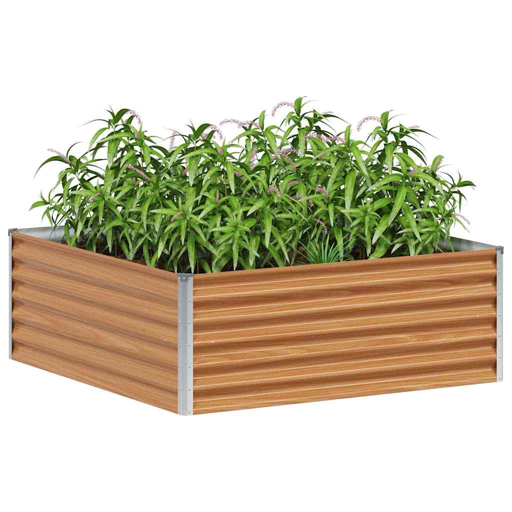 Arriate Elevado Marrón Claro 98 X 100 X 36 Cm Acero Galvanizado_2