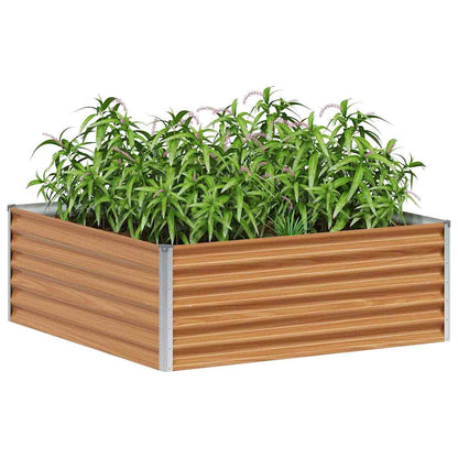 Arriate Elevado Marrón Claro 98 X 100 X 36 Cm Acero Galvanizado_2